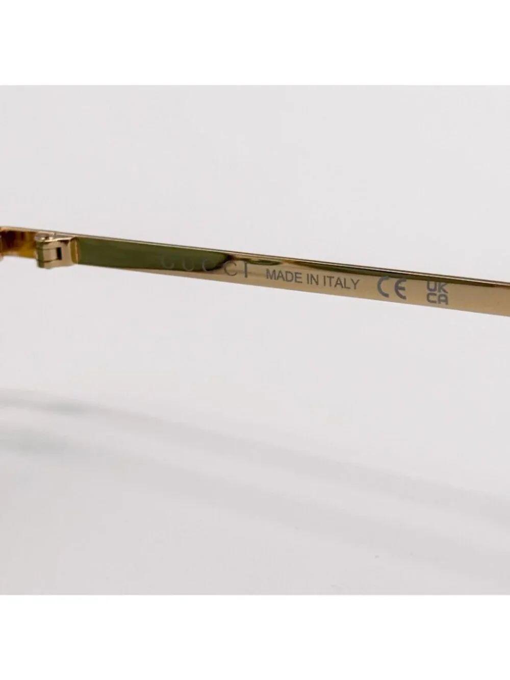 New Gucci Gold Green Square Unisex Sunglasses GG1457S 005